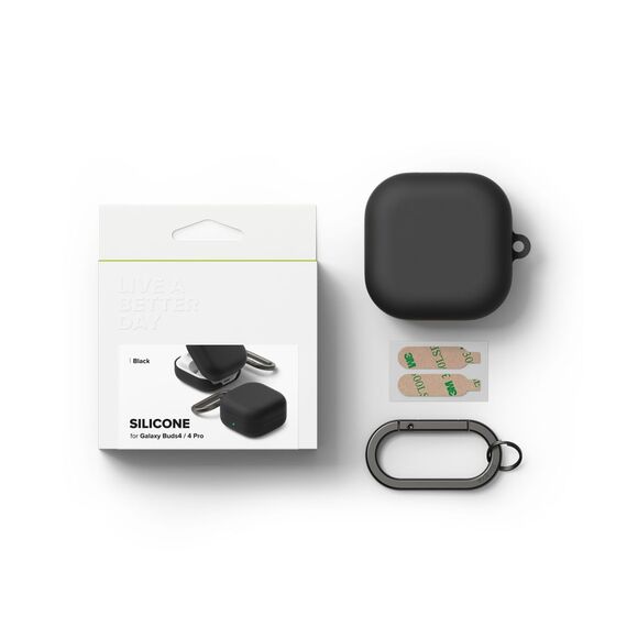 Ringke Silicone Case for Samsung Galaxy Buds 4 / 4 Pro - Black