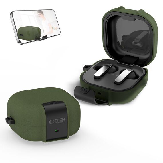 Tech-Protect Slim Hook Case for Samsung Galaxy Buds 4 / 4 Pro - Green