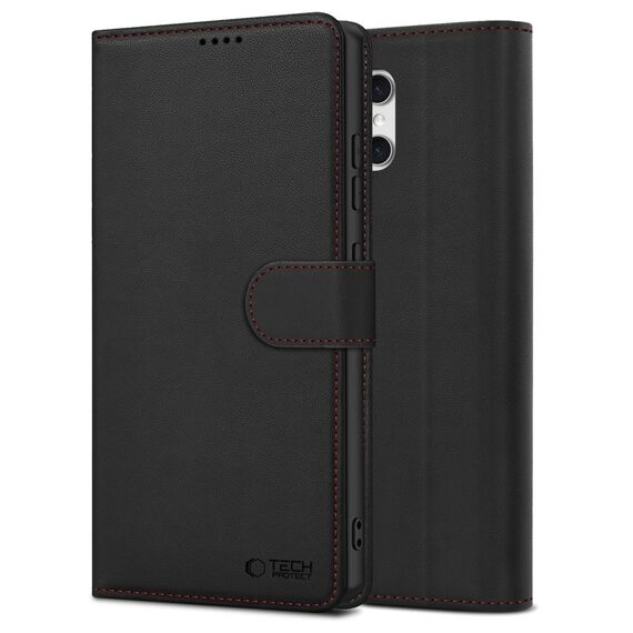 Tech-Protect Wallet Case for Samsung Galaxy A57 5G - Black and Red