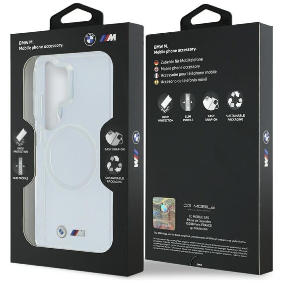 BMW IML Shockproof Metal Logo MagSafe Case for Samsung Galaxy S26 Ultra - Transparent