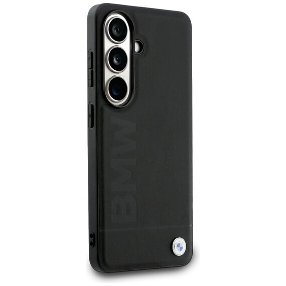 BMW Leather Hot Stamp MagSafe Case for Samsung Galaxy S26 - Black