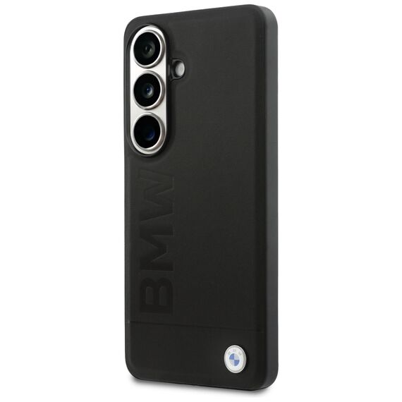 BMW Leather Hot Stamp MagSafe Case for Samsung Galaxy S26 Plus - Black