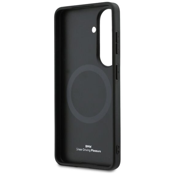 BMW Leather Hot Stamp MagSafe Case for Samsung Galaxy S26 Plus - Black