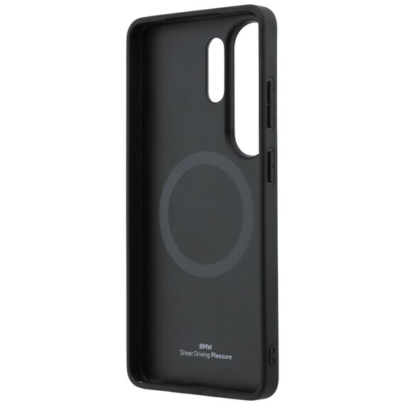 BMW Leather Hot Stamp MagSafe Case for Samsung Galaxy S26 Ultra - Black