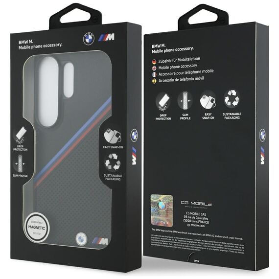 BMW Tricolor Metal Logo MagSafe Case for Samsung Galaxy S26 Ultra - Black