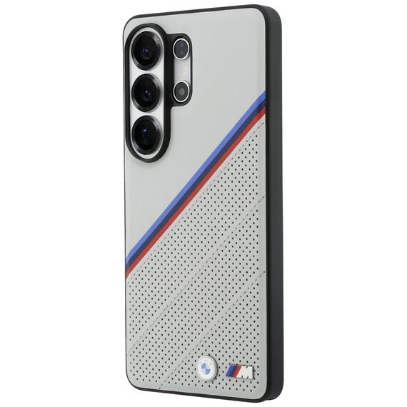 BMW Tricolor Metal Logo MagSafe Case for Samsung Galaxy S26 Ultra - Gray