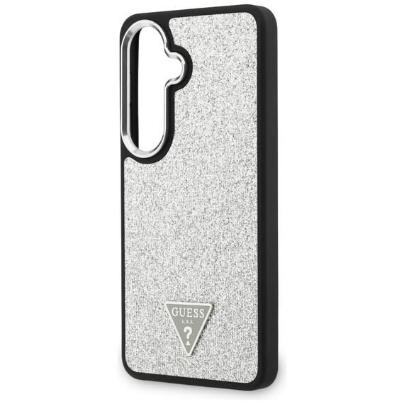 Etui Guess Fixed Glitter Triangle MagSafe na Samsung Galaxy S26 - srebrne