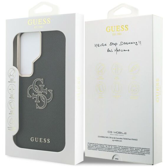 Etui Guess Grained Big 4G Metal Logo na Samsung Galaxy S26 Ultra - czarne