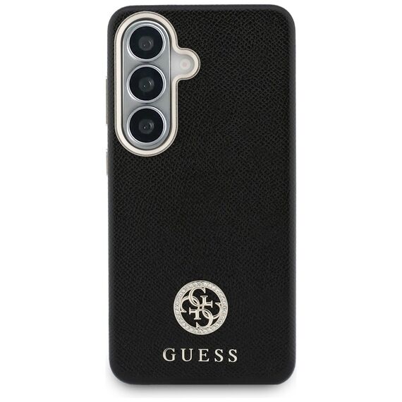 Etui Guess Rhinestone Round Logo MagSafe na Samsung Galaxy S26 - czarne