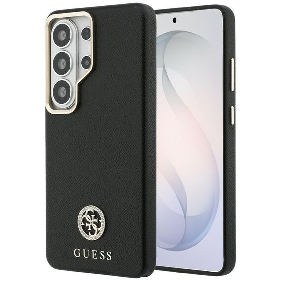 Etui Guess Rhinestone Round Logo MagSafe na Samsung Galaxy S26 Ultra - czarne