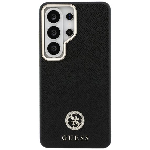 Etui Guess Rhinestone Round Logo MagSafe na Samsung Galaxy S26 Ultra - czarne