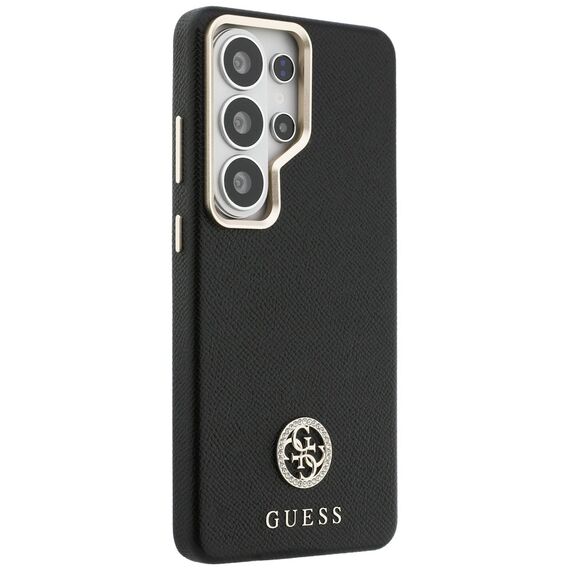 Etui Guess Rhinestone Round Logo MagSafe na Samsung Galaxy S26 Ultra - czarne