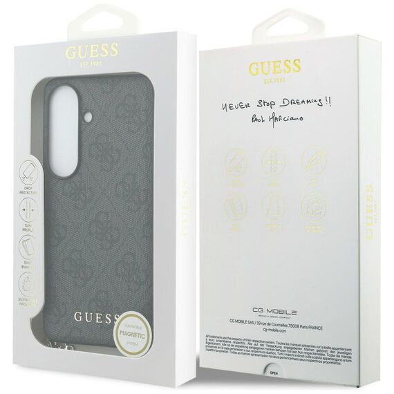 Guess 4G Classic Logo Charm MagSafe case for Samsung Galaxy S26 - black