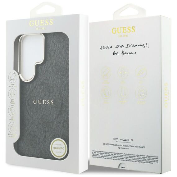 Guess 4G Embossed Ring MagSafe case for Samsung Galaxy S26 Ultra - black