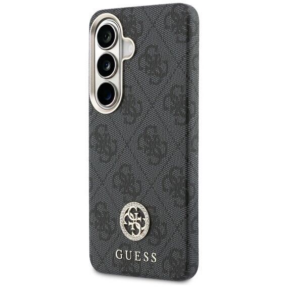 Guess 4G Rhinestone Round Logo MagSafe Case for Samsung Galaxy S26 - Black