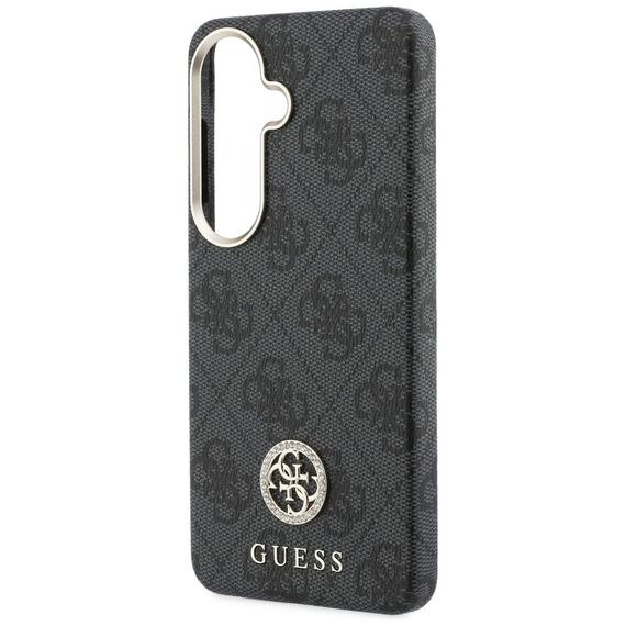 Guess 4G Rhinestone Round Logo MagSafe Case for Samsung Galaxy S26 - Black