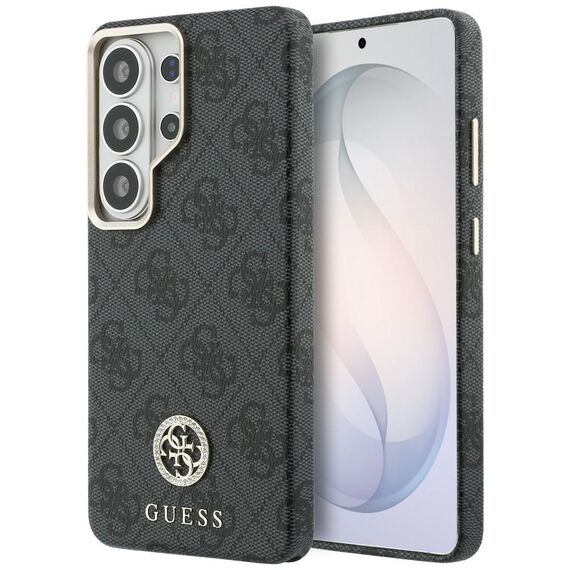 Guess 4G Rhinestone Round Logo MagSafe Case for Samsung Galaxy S26 Ultra - Black