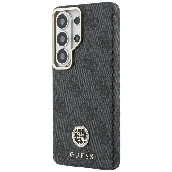 Guess 4G Rhinestone Round Logo MagSafe Case for Samsung Galaxy S26 Ultra - Black