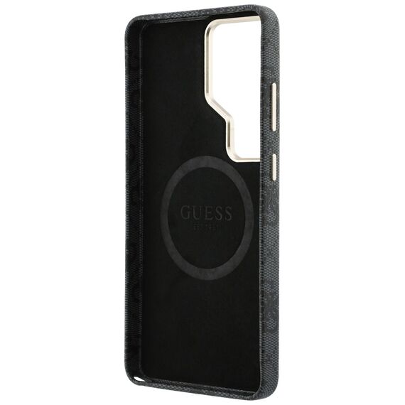Guess 4G Rhinestone Round Logo MagSafe Case for Samsung Galaxy S26 Ultra - Black