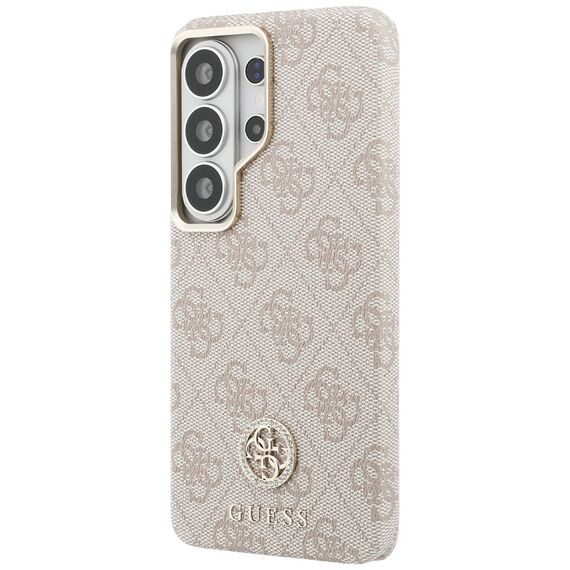 Guess 4G Rhinestone Round Logo MagSafe Case for Samsung Galaxy S26 Ultra - Pink