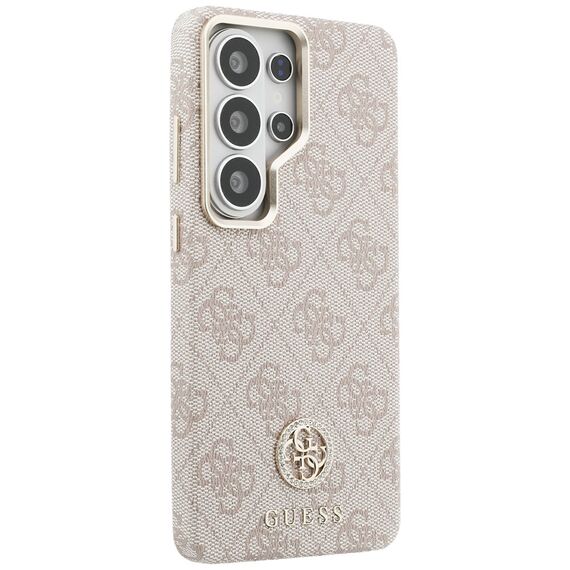 Guess 4G Rhinestone Round Logo MagSafe Case for Samsung Galaxy S26 Ultra - Pink