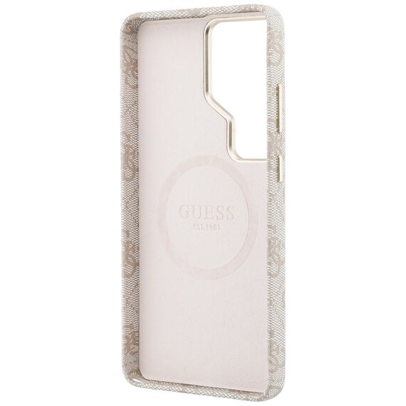 Guess 4G Rhinestone Round Logo MagSafe Case for Samsung Galaxy S26 Ultra - Pink