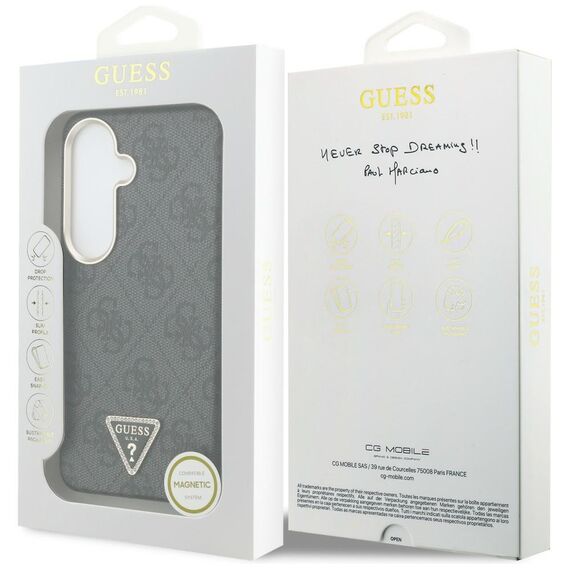 Guess 4G Triangle Logo MagSafe Case for Samsung Galaxy S26 - Black