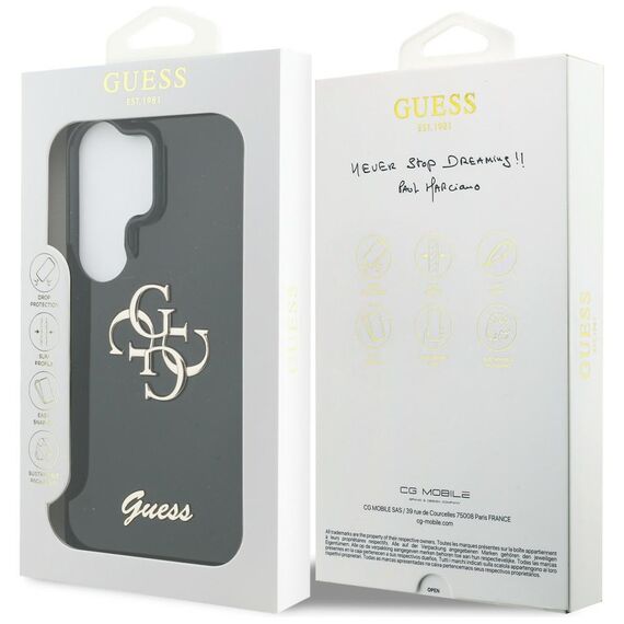 Guess IML Big Metal 4G Script case for Samsung Galaxy S26 Ultra - black
