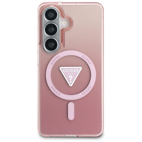 Guess IML Gradient Triangle MagSafe Case for Samsung Galaxy S26 - Pink