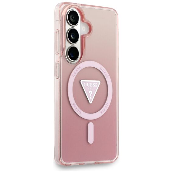 Guess IML Gradient Triangle MagSafe Case for Samsung Galaxy S26 - Pink