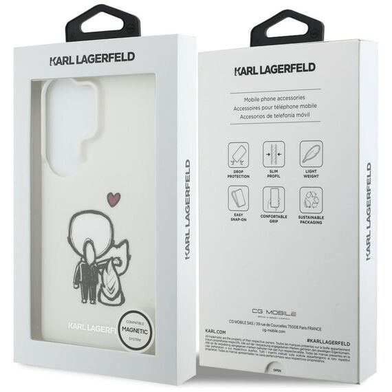 Karl Lagerfeld IML Karl&amp;Choupette MagSafe Case for Samsung Galaxy S26 Ultra - Transparent