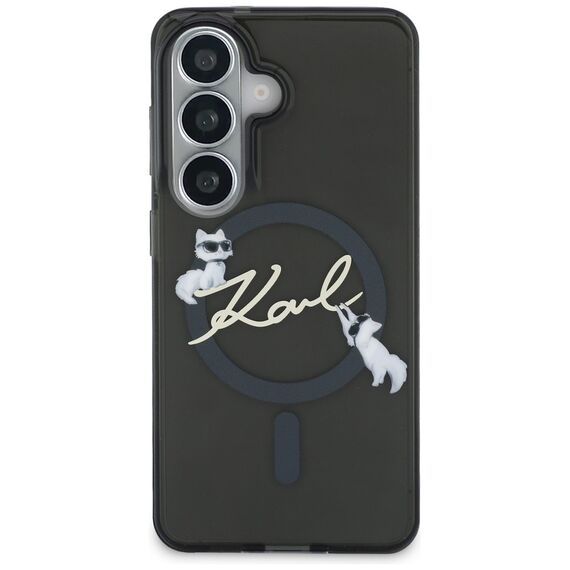 Karl Lagerfeld IML KC Script MagSafe Case for Samsung Galaxy S26 - Black
