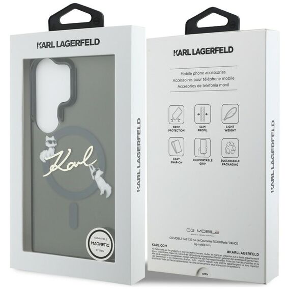 Karl Lagerfeld IML KC Script MagSafe Case for Samsung Galaxy S26 Ultra - Black