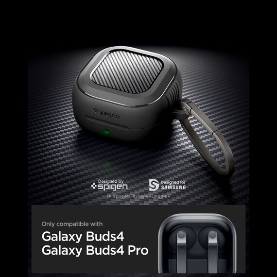 Spigen Rugged Armor Case for Samsung Galaxy Buds 4 / 4 Pro - Matte Black