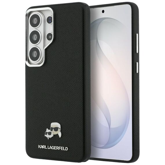 Etui Karl Lagerfeld Saffiano KC Metal    Logo MagSafe do Samsung Galaxy S26 Ultra czarny