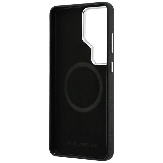 Etui Karl Lagerfeld Saffiano KC Metal    Logo MagSafe do Samsung Galaxy S26 Ultra czarny