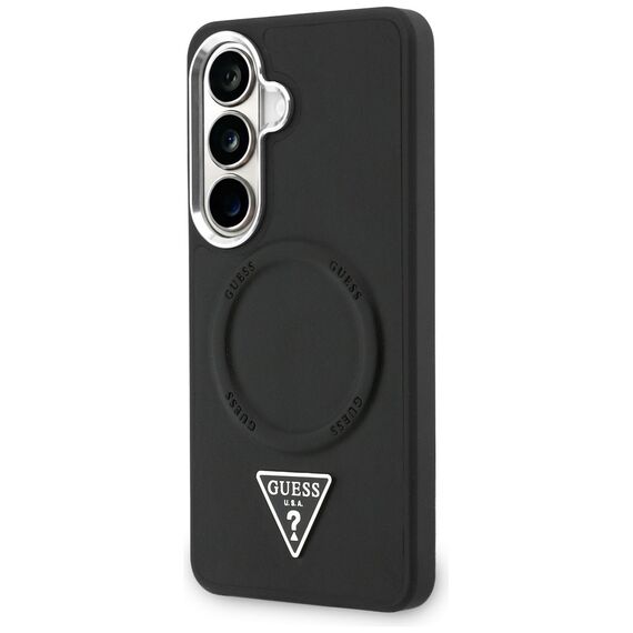 Guess Embossed Ring Triangle Logo MagSafe case for Samsung Galaxy S26 - black