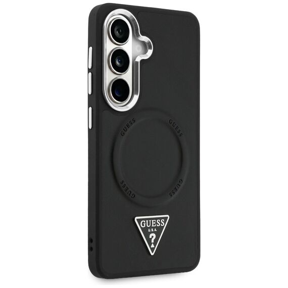 Guess Embossed Ring Triangle Logo MagSafe case for Samsung Galaxy S26 - black