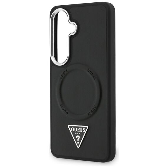 Guess Embossed Ring Triangle Logo MagSafe case for Samsung Galaxy S26 - black