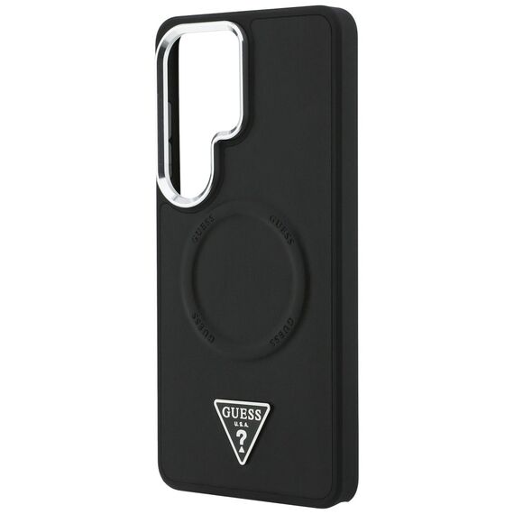 Guess Embossed Ring Triangle Logo MagSafe Case for Samsung Galaxy S26 Ultra - Black
