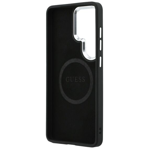Guess Embossed Ring Triangle Logo MagSafe Case for Samsung Galaxy S26 Ultra - Black