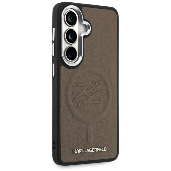 Karl Lagerfeld Embossed Ring Initials MagSafe Case for Samsung Galaxy S26+ - Brown