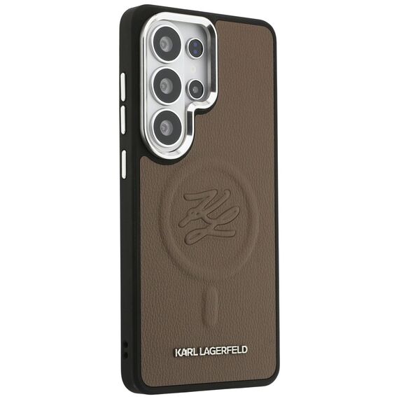 Karl Lagerfeld Embossed Ring Initials MagSafe Case for Samsung Galaxy S26 Ultra - Brown