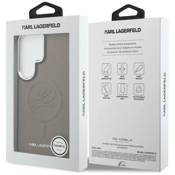 Karl Lagerfeld Embossed Ring Initials MagSafe Case for Samsung Galaxy S26 Ultra - Brown