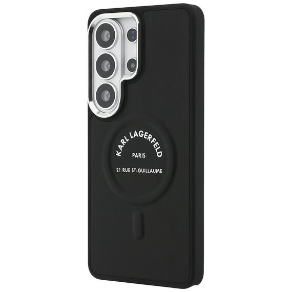 Karl Lagerfeld Embossed Ring RSG Logo MagSafe Case for Samsung Galaxy S26 Ultra - Black