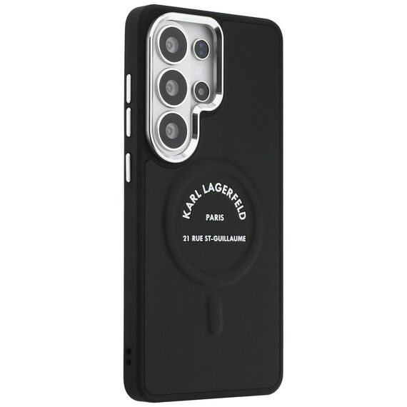 Karl Lagerfeld Embossed Ring RSG Logo MagSafe Case for Samsung Galaxy S26 Ultra - Black