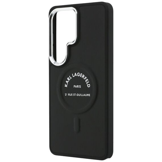 Karl Lagerfeld Embossed Ring RSG Logo MagSafe Case for Samsung Galaxy S26 Ultra - Black