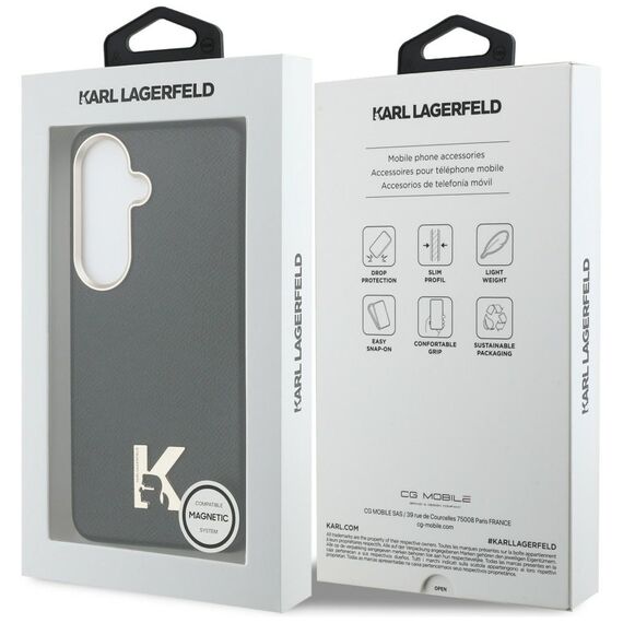 Karl Lagerfeld K Metal Logo MagSafe Case for Samsung Galaxy S26 - Black
