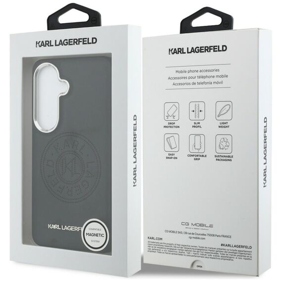 Karl Lagerfeld Perforated KL MagSafe Case for Samsung Galaxy S26+ - Black