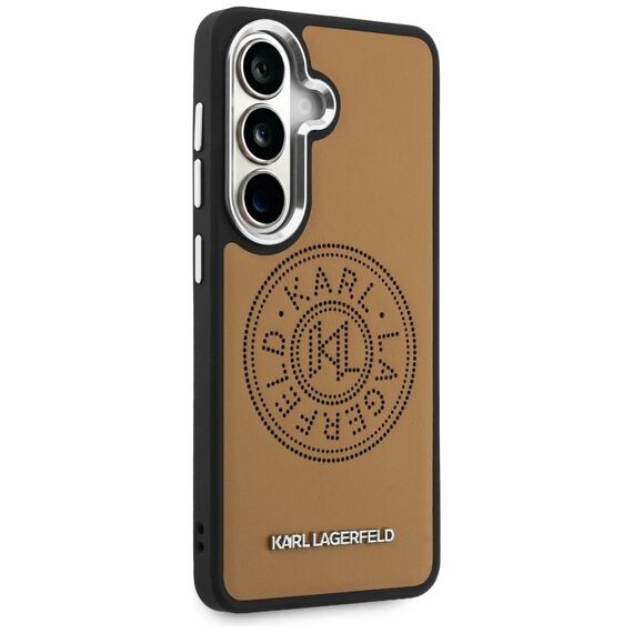 Karl Lagerfeld Perforated KL MagSafe Case for Samsung Galaxy S26+ - Brown